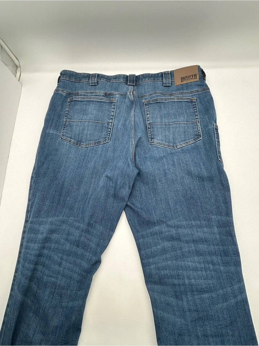 Duluth Trading Co Men's Double Flex Straight-Leg Blue Denim Jeans 40x32